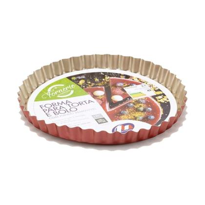Imagem de Forma De Torta Crespa Cereja Fundo Removível 03 - 28 Cm
