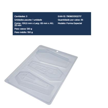 Imagem de Forma Especial BWB Caixão 1 UN. Molde Para Chocolate Temático, Doces Criativos e Halloween Cód 9722