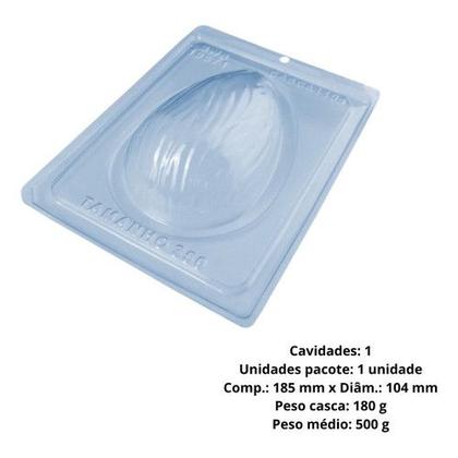 Imagem de Forma Especial Páscoa Ovo Riscado 500g Bwb Acetato Transparente