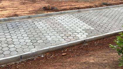 Imagem de Forma Fazer Bloco Sextavado 2 Blocos 17x6cm Lajotinha Piso