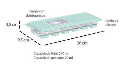 Imagem de Forma Fundo de Silicone com Tampa 240ml prático