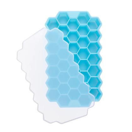 Imagem de Forma Gelo Silicone Não Tóxico Colmeia P/Garrafa Com Tampa