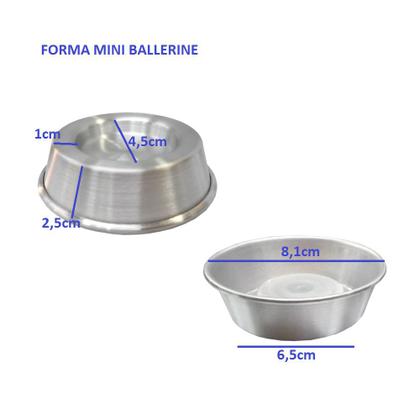 Imagem de Forma Mini Ballerine Mini bolo Piscina (8,1x2,5cm) - 12 unid.
