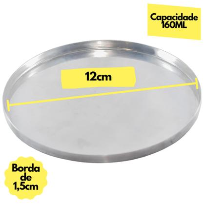 Imagem de Forma Mini Pizza 12 Cm Jogo 10 Peças Aluminio Resistente