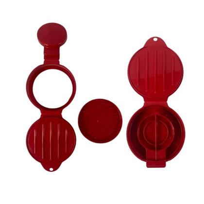 Imagem de Forma Molde Prensa Para Fazer Hamburguer Caseiro Vermelha Plasutil 006772