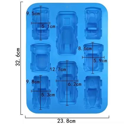 Imagem de Forma Molde Silicone Carros Carrinhos 32.5Cm Chocolate Doces