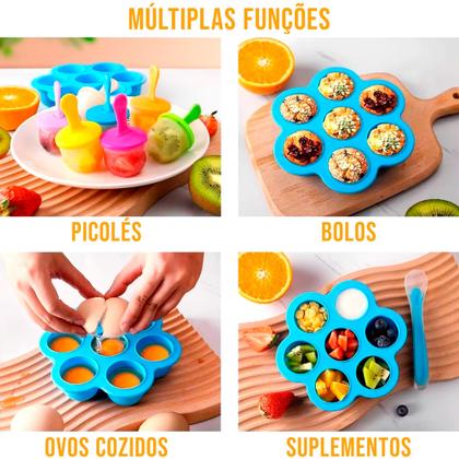 Imagem de Forma Molde Silicone Picolé Sorvete Infantil Bebê Peitolé