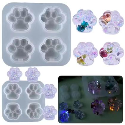 Imagem de Forma Molde Silicone Resina 4 Patinhas Pata Cachorro Gato
