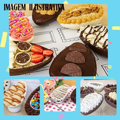 Imagem de Forma Ovo de Pascoa 100g 3 Partes C/Silicone Doce Gourmet