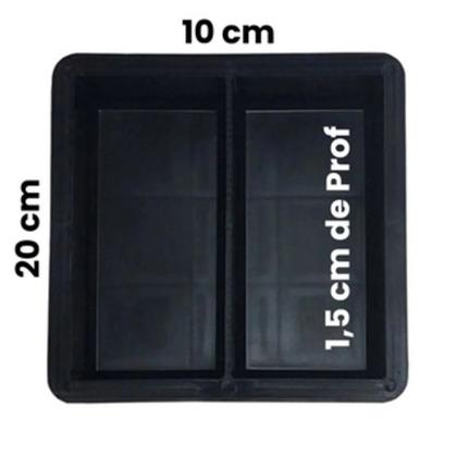 Imagem de Forma p Construção Tijolo Calçada Bloquete Paver 20x10x1,5 Pedra Pequena Fina Jardim Decorativo Piso Chão Tráfego Leve