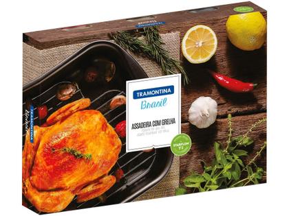 Imagem de Forma para Bolo de Alumínio Antiaderente - Retangular com Grelha Tramontina Brasil 20048034