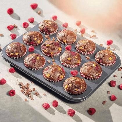Imagem de Forma para Cupcakes e Pão de Queijo Antiaderente 12 Cavidades