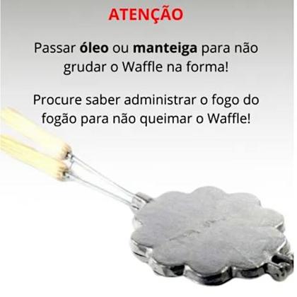 Imagem de Forma Para Fazer Waffle Waffer Em Casa Profissional Aluminio