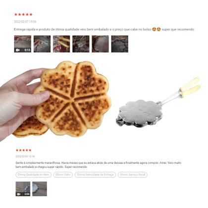 Imagem de Forma Para Fazer Waffle Waffer Em Casa Profissional Aluminio