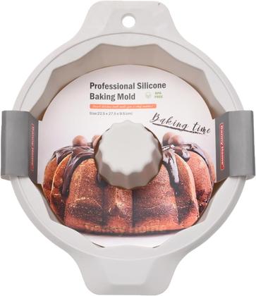 Imagem de Forma Redonda de Silicone Para Air Fryer Pudim Bolo 18cm
