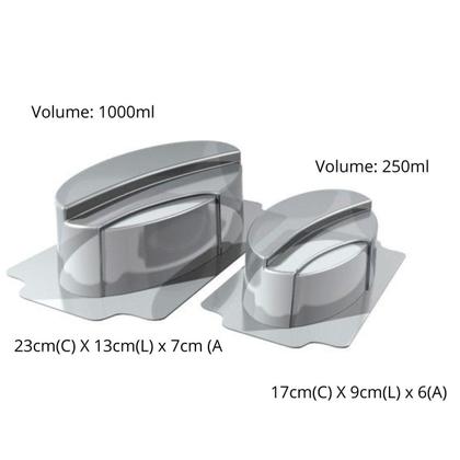 Imagem de Forma Semifredo Gourmet Sobremesa Oval 2 Moldes Martellato