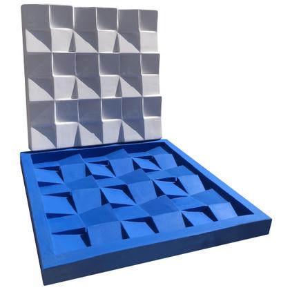 Imagem de Forma Silicone Gesso Parede 3D - Prisma