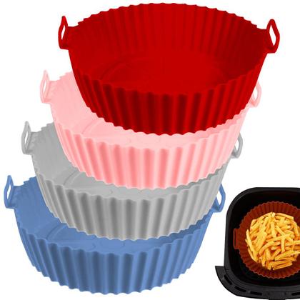 Imagem de Forma Silicone Para Air Fryer Microondas Forno Reutilizável Lavável 038