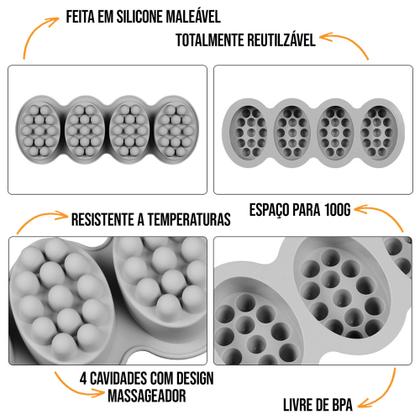Imagem de Forma Silicone Sabonete Artesanal Massageador Molde Grande