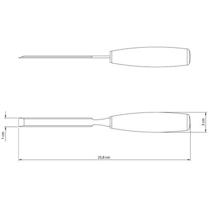 Imagem de Formão Chanfrado Reto, com Cabo Plástico, 3/8", 43335002 Tramontina OstenVonder