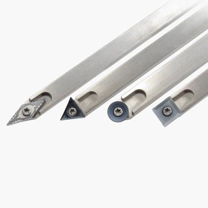 Imagem de Formão goiva reto para tornear madeira com 4 insertos substituíveis