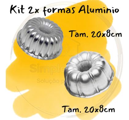 Imagem de Formas Alumínio Premium Bolo, Pudim, Tort Suíça 2+1(20x8cm)