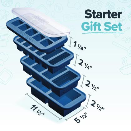 Imagem de Formas de Gelo de Silicone Souper Cubes com Tampas - 2 Tamanhos (120ml e 240ml) e 1 Grande (480ml)