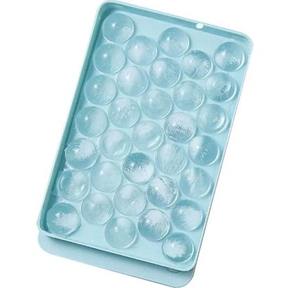 Imagem de Formas De Gelo Redondas Pequenas Com Tampa Para Freezer, Mini Moldes De Gelo Para Coquetéis, Whisky,