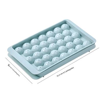 Imagem de Formas De Gelo Redondas Pequenas Com Tampa Para Freezer, Mini Moldes De Gelo Para Coquetéis, Whisky,