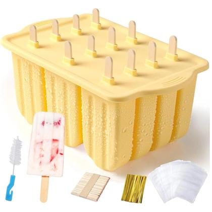 Imagem de Formas De Silicone Para Picolé, 12 Peças, Sem BPA, Para Sorvete Caseiro, Para Freezer