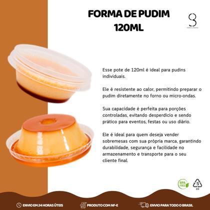 Imagem de Formas para Mini Pudim com Tampa Descartavel 120ml - 48un