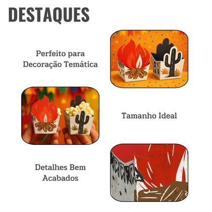 Imagem de Forminha para Doces Festa Junina Arraiá do Cordel - 24 Un