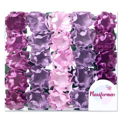 Imagem de Forminha para Doces Finos - Tulipa - Tons Pin Art - Vinho/Cassis/Lilas - 25 unidades - Maxiformas - Rizzo