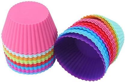 Imagem de Forminha Para Mini Cupcake Muffin Silicone Kit Com 12