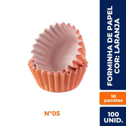 Imagem de Forminhas de Papel Nº 5 P/ Brigadeiro Doces C/ 1.000 Un. Laranja.