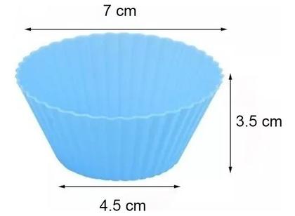 Imagem de Forminhas de Silicone para Mini Cupcake Bolo e Muffin 12 Unidades Assadeira de Silicone Antiaderente Reutilizável