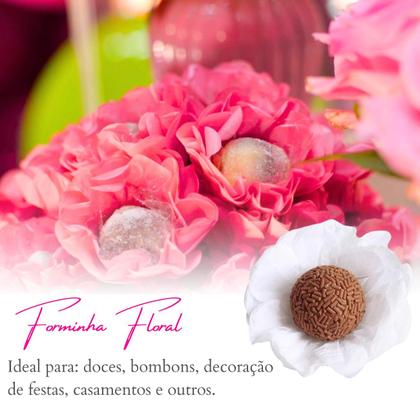 Imagem de Forminhas Floral Doces Finos Formas Lisa Seda- 40 Un