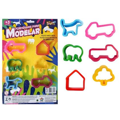 Imagem de Forminhas Para Modelar Massinha Cortadores Modeladoras 6 Un