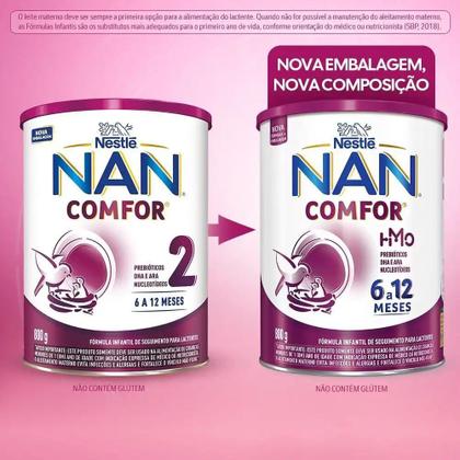 Imagem de Fórmula Infantil NAN Comfor HMO 6 a 12 Meses 800g