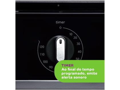 Imagem de Forno a Gás de Embutir Consul Grill Autolimpante - com Timer 78L Preto e Prata COA84BR