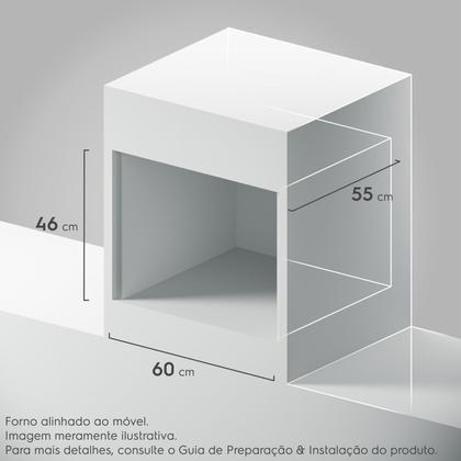 Imagem de Forno a Gás de Embutir Continental 50L Preto OC4GM