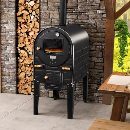 Imagem de Forno A Lenha Tamanho Médio Com Interno Em Aço Inox 430