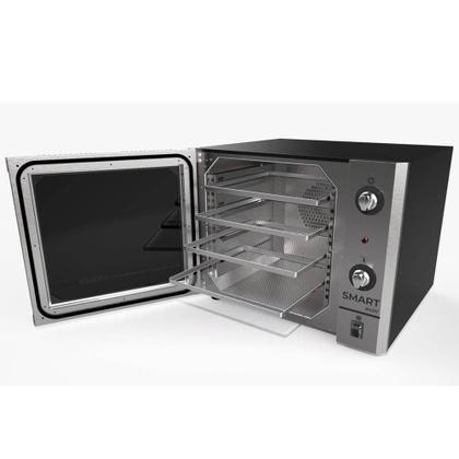 Imagem de Forno Convector Venâncio Smart Basic 4 Esteiras com Corpo Preto e Painel Inox 220V FCSB4EPRIN