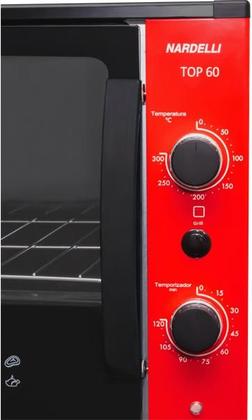 Imagem de Forno de Bancada 60L Elétrico TOP60 Nardelli Vermelho 127v/220v