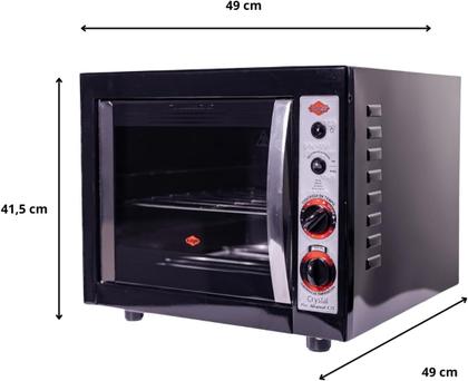 Imagem de Forno de bancada elétrico Crystal Plus Advanced Black LAYR 46L 1750w Preto