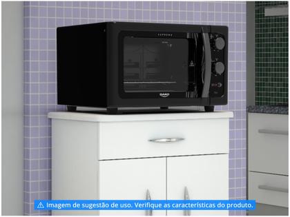 Imagem de Forno de bancada elétrico Dako Supreme Preto 44 litros com grill dourador - 220v