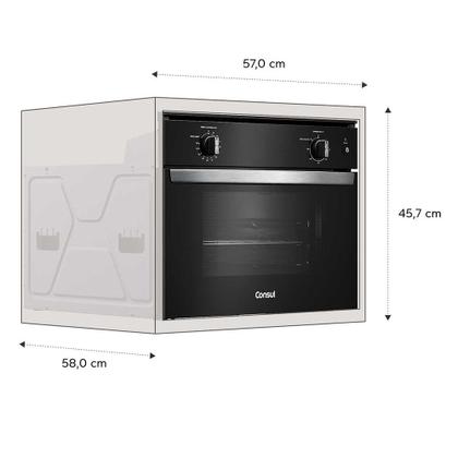 Imagem de Forno de Embutir COB47BE Elétrico 47L com Timer Autodesligamento e Grill Consul