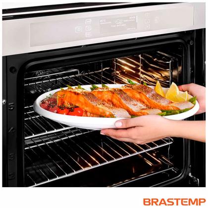 Imagem de Forno de Embutir Elétrico Brastemp 67 Litros Inox com Função Ar Forçado e Painel Touch - BO260AR