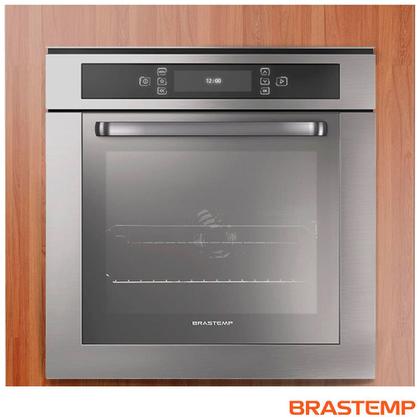 Imagem de Forno de Embutir Elétrico Brastemp 67 Litros Inox com Função Ar Forçado e Painel Touch - BO260AR