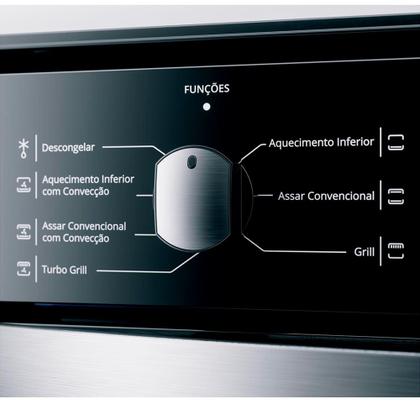 Imagem de Forno de Embutir Elétrico Brastemp 84 Litros Inox Espelhado com Convecção e Timer Touch - BOC84AR